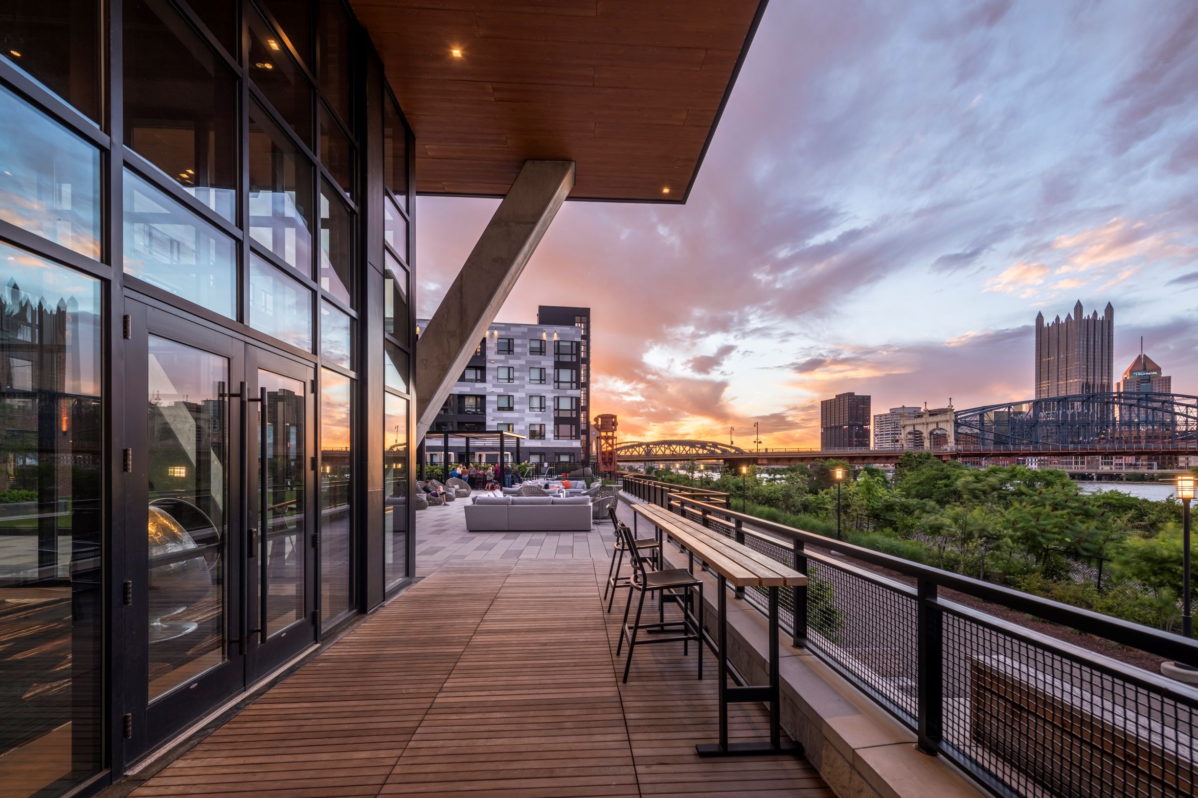 End your evening with a sunset bike ride or a simple cocktail with a serene city view.