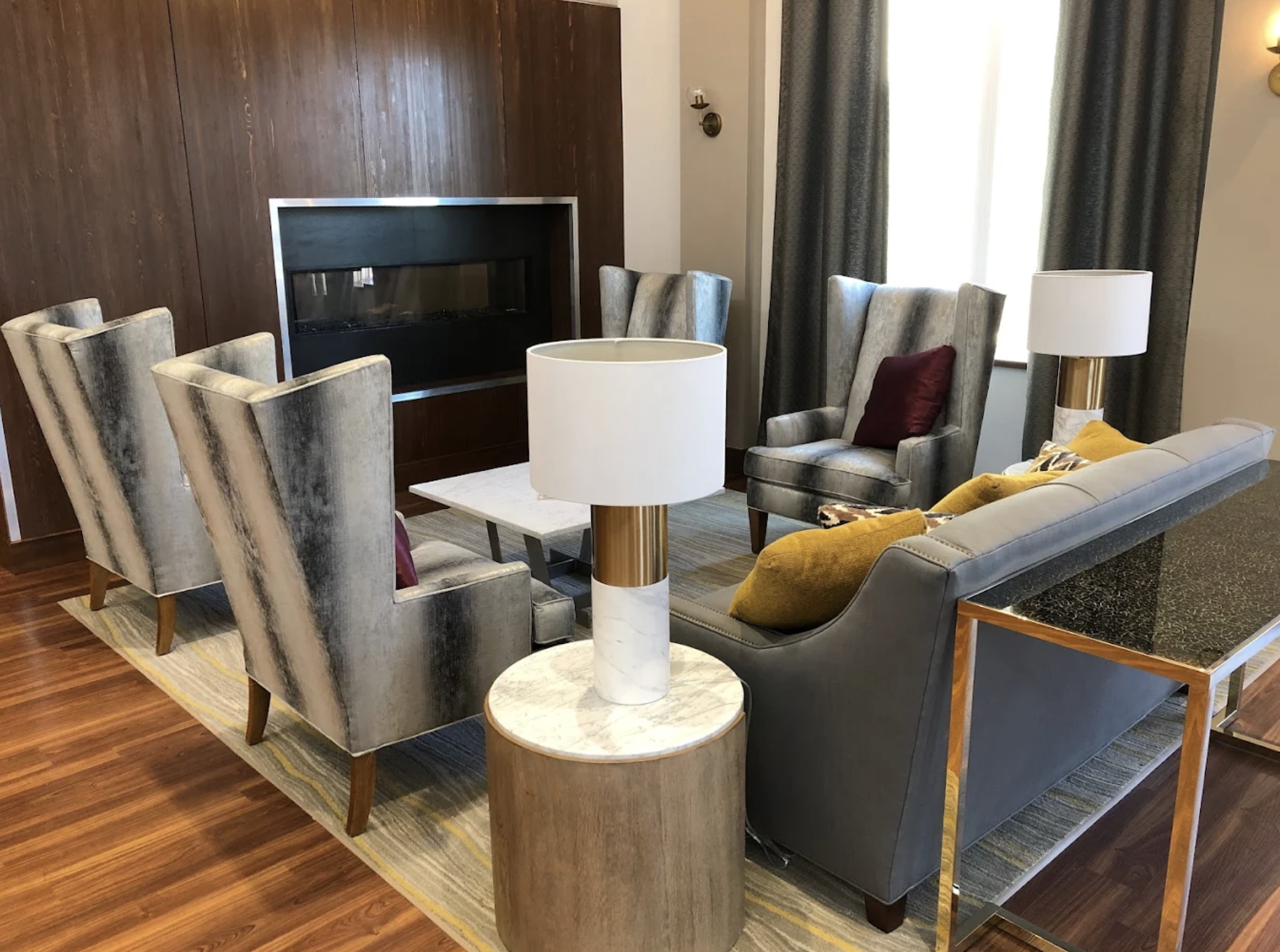 Recovery lounge area inside Buena Vista Health & Recovery Center of Chandler featuring comfortable seating and hospitality-inspired design to support relaxation and patient wellness during treatment.