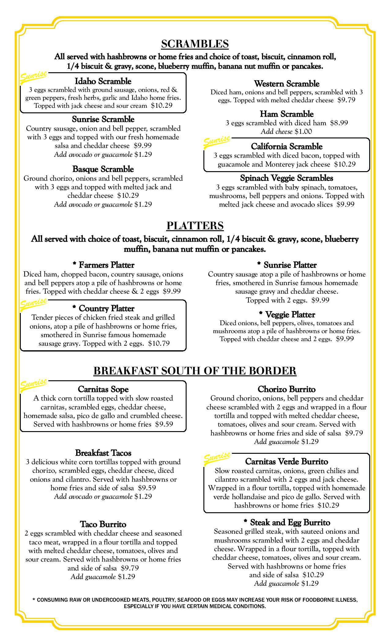 The Original Sunrise Cafe