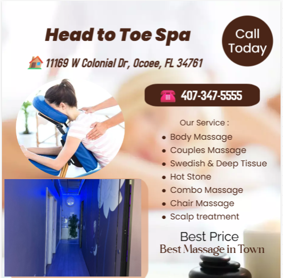 A traditional Swedish massage utilizing a system of techniques specially created to relax muscles by
applying pressure to increase oxygen flow through the body and release harmful toxins.