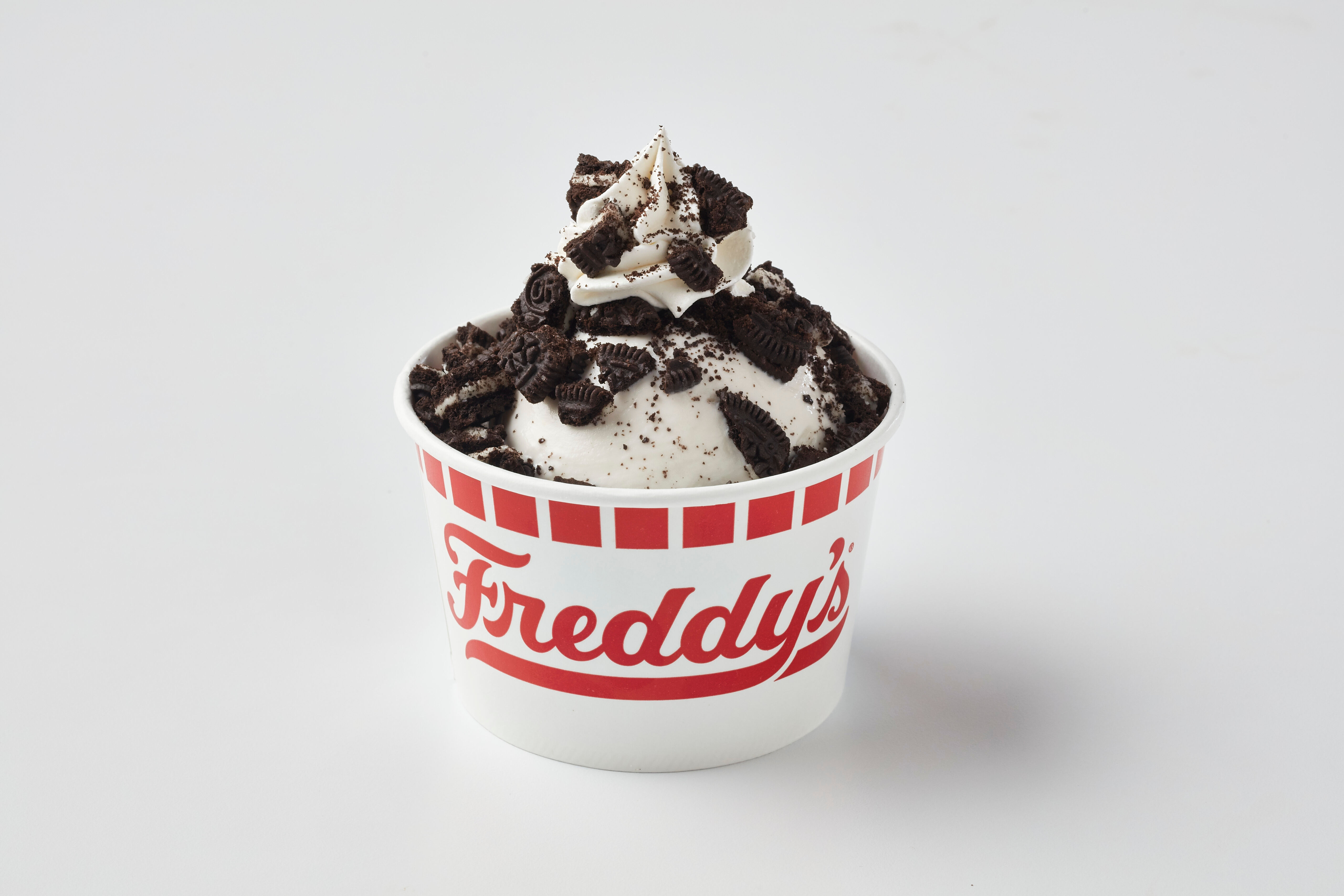 Oreo double trouble frozen custard in a cup