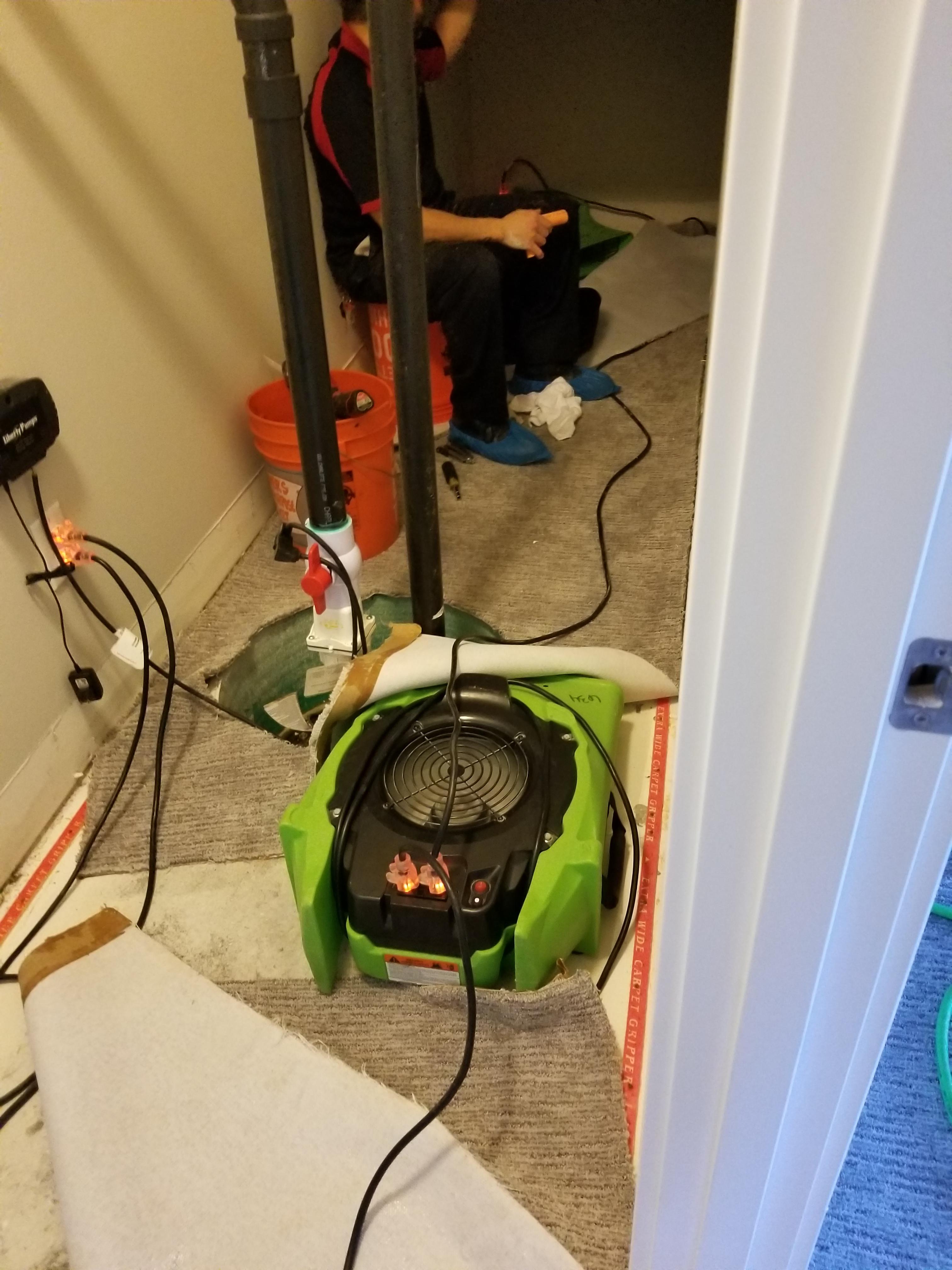 Water damage cleanup in Woodinville, WA.