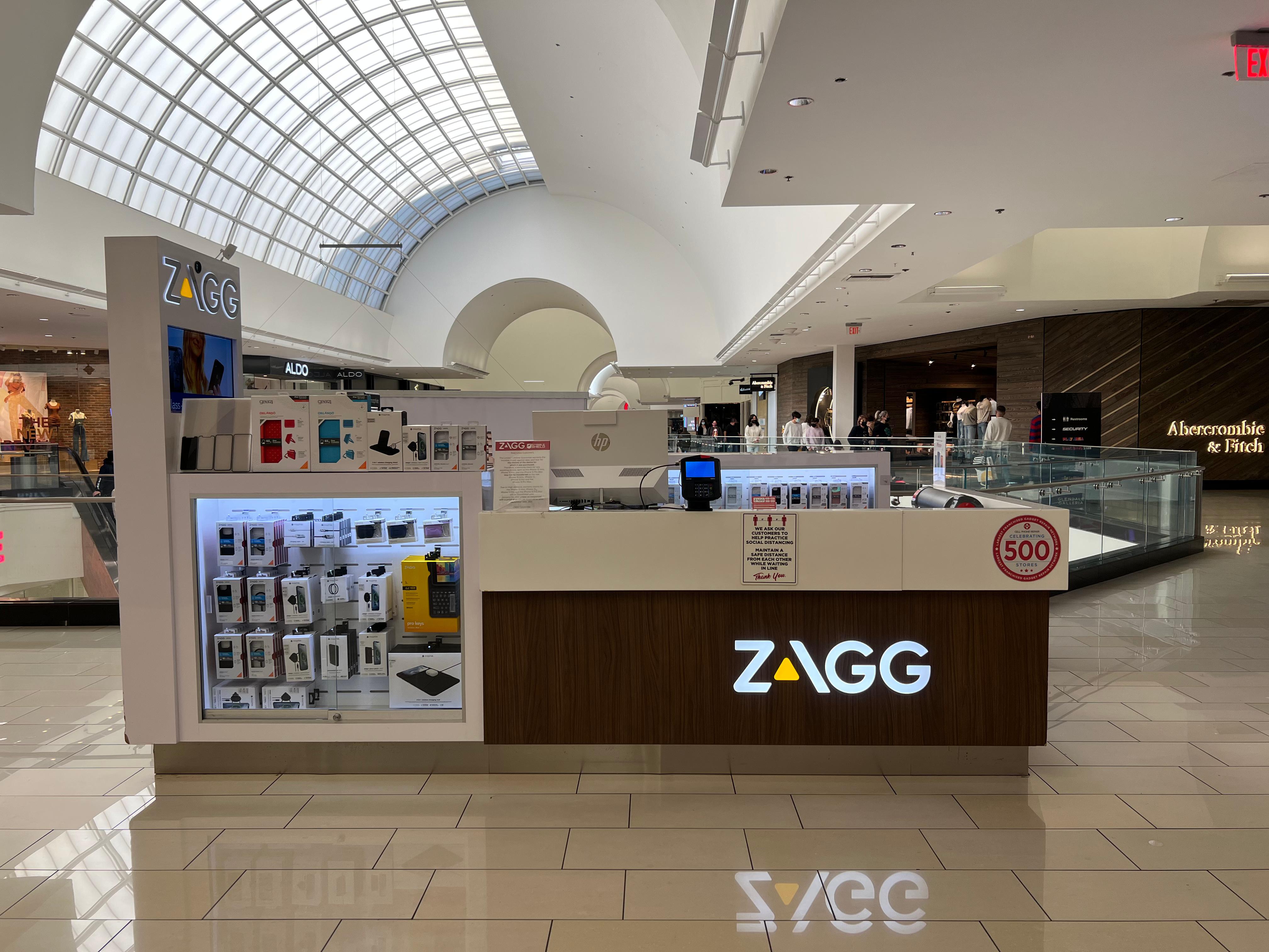 Storefront of ZAGG Glendale Galleria