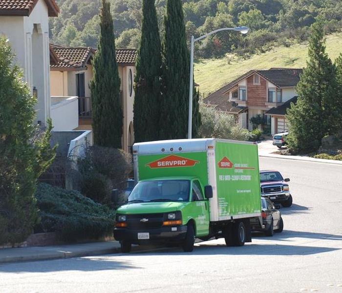 We maintain a fleet of service vehicles that are within a size range to be able to service the Peninsula hills in San Carlos and Belmont. "There's little point in trying to get a semi tractor and 53 foot trailer into the hills", said Robert Marshall SERVPRO Fleet and Facilities Manager.