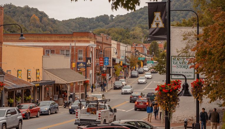 828 Real Estate is located on King Street in vibrant downtown Boone.