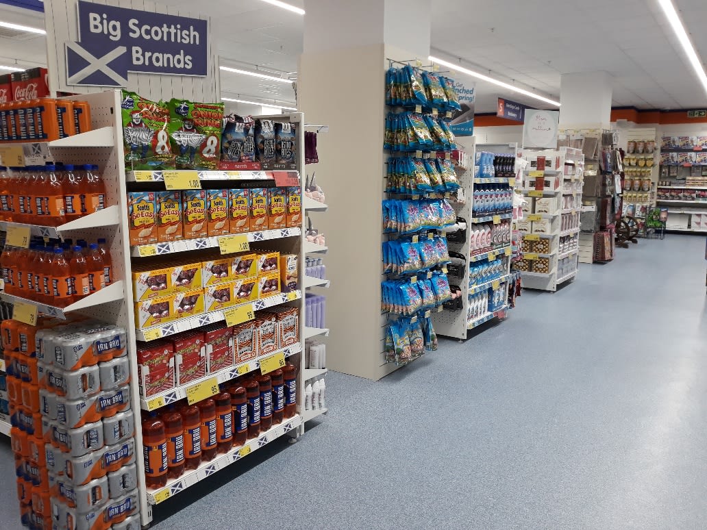 B&M's brand new store in Livingston stocks a wide range of products at low prices, including from homeware and furniture to everyday groceries and toiletries.