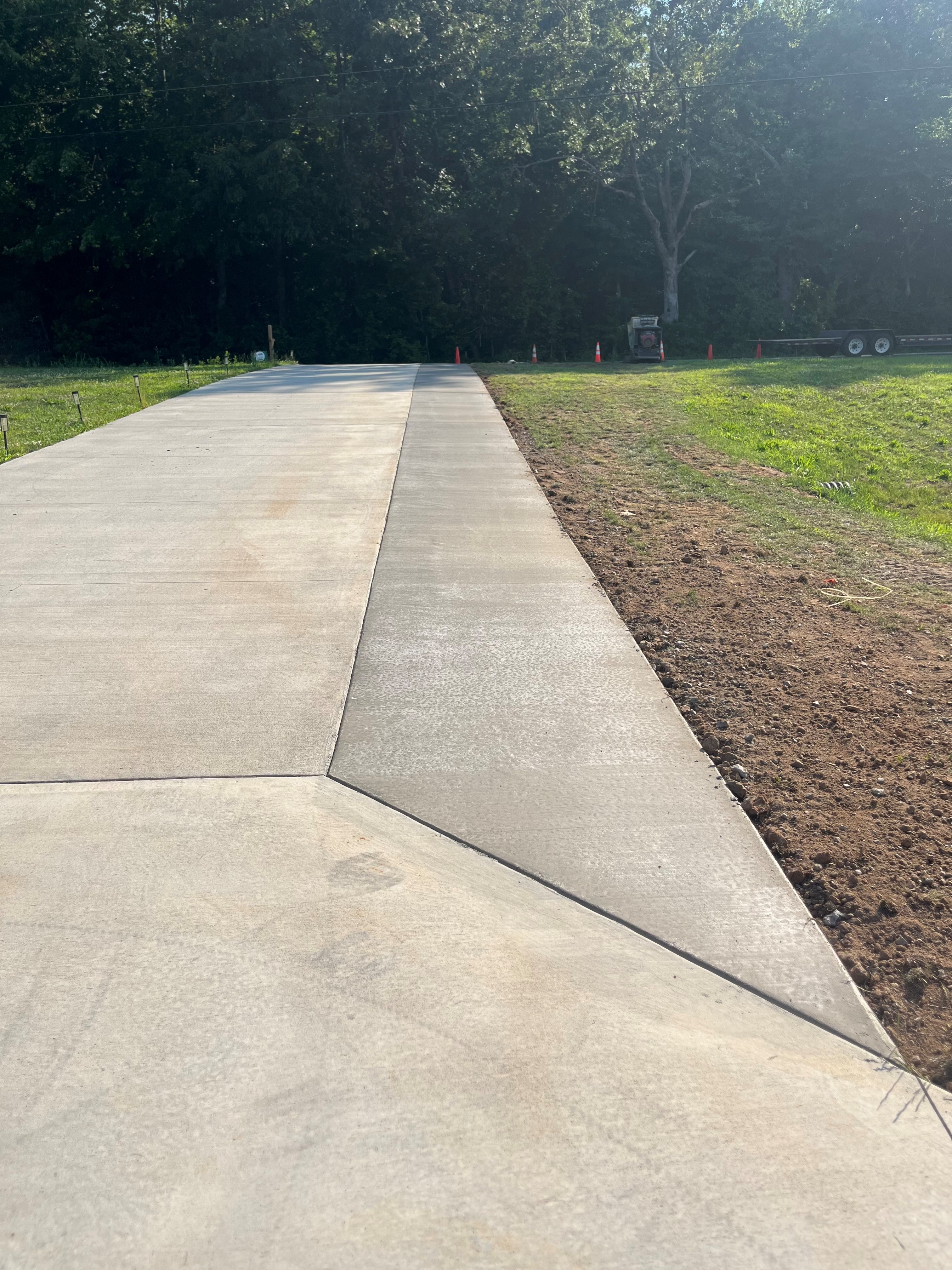 Outdoor concrete patio