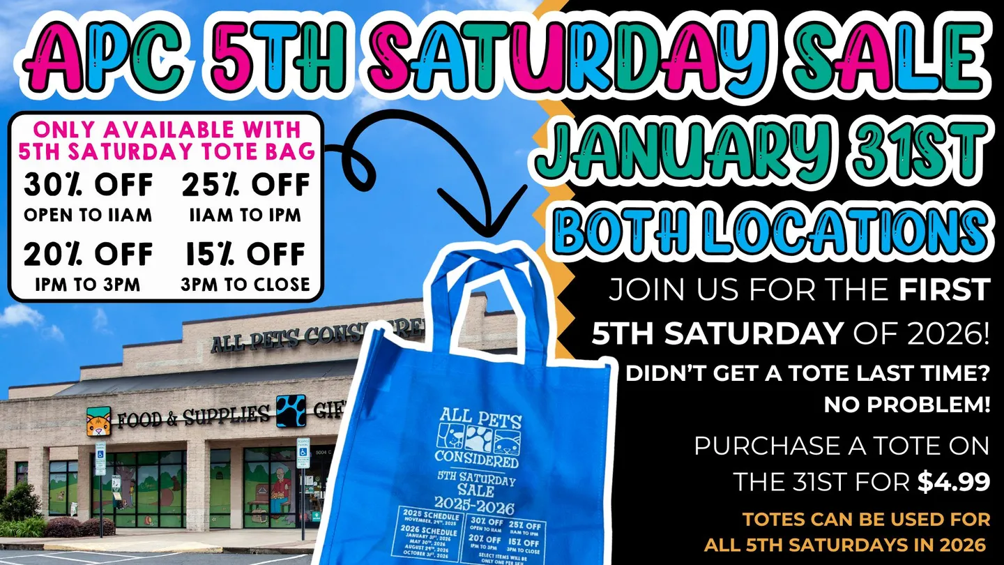 Image of Local Pet Event 5th Saturday Sale at All Pets Considered Nearby