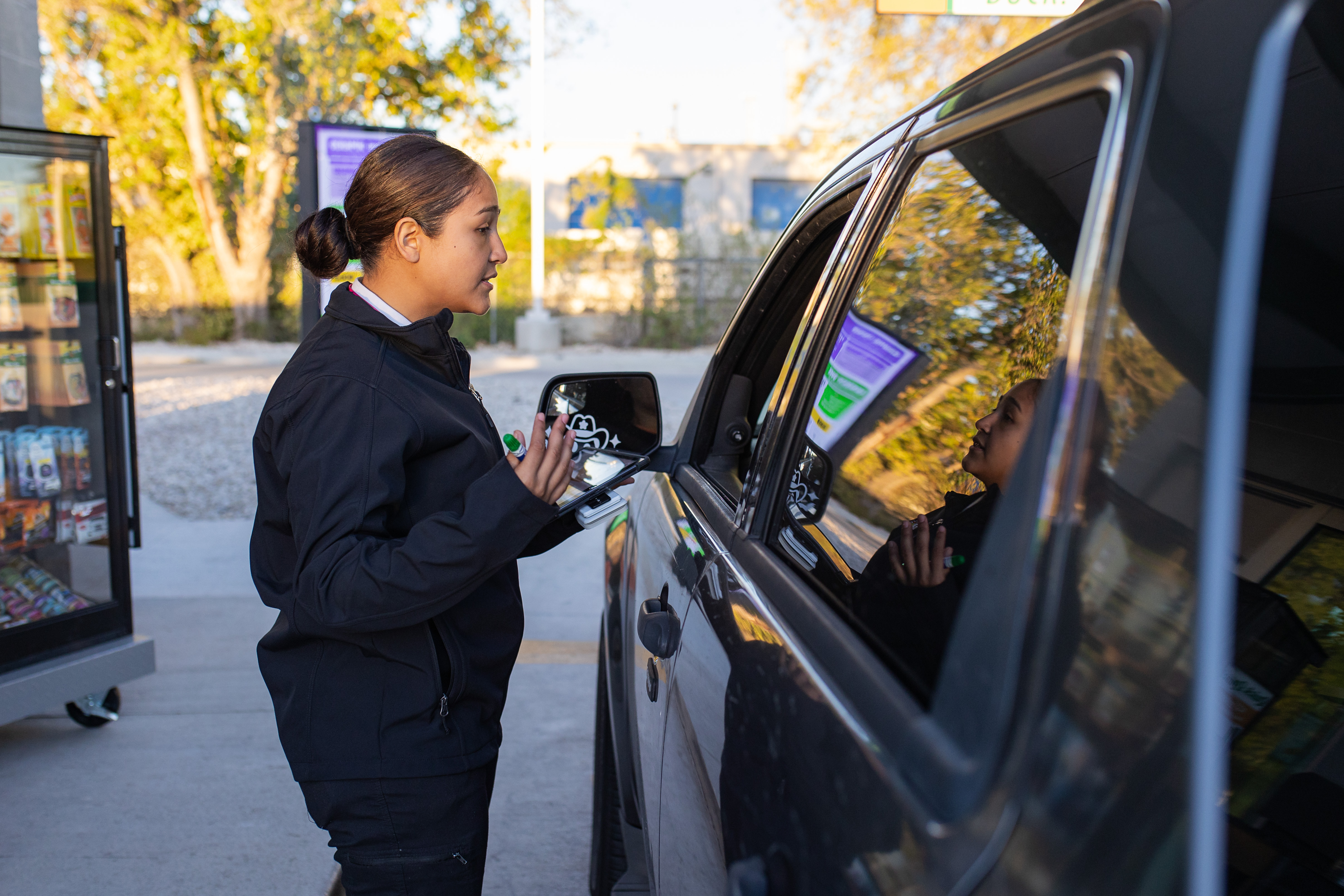 Getting started at Quick Quack Car Wash is quick and easy. Our team members handle everything from wash selection to payment right at your window so you spend less time waiting and more time driving.