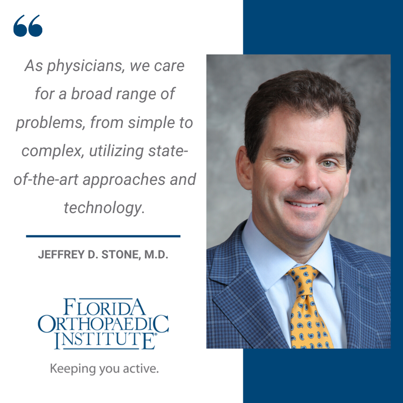 Jeffrey D. Stone, M.D., specializes in Hand, Wrist, Elbow, Shoulder, and Microsurgery.