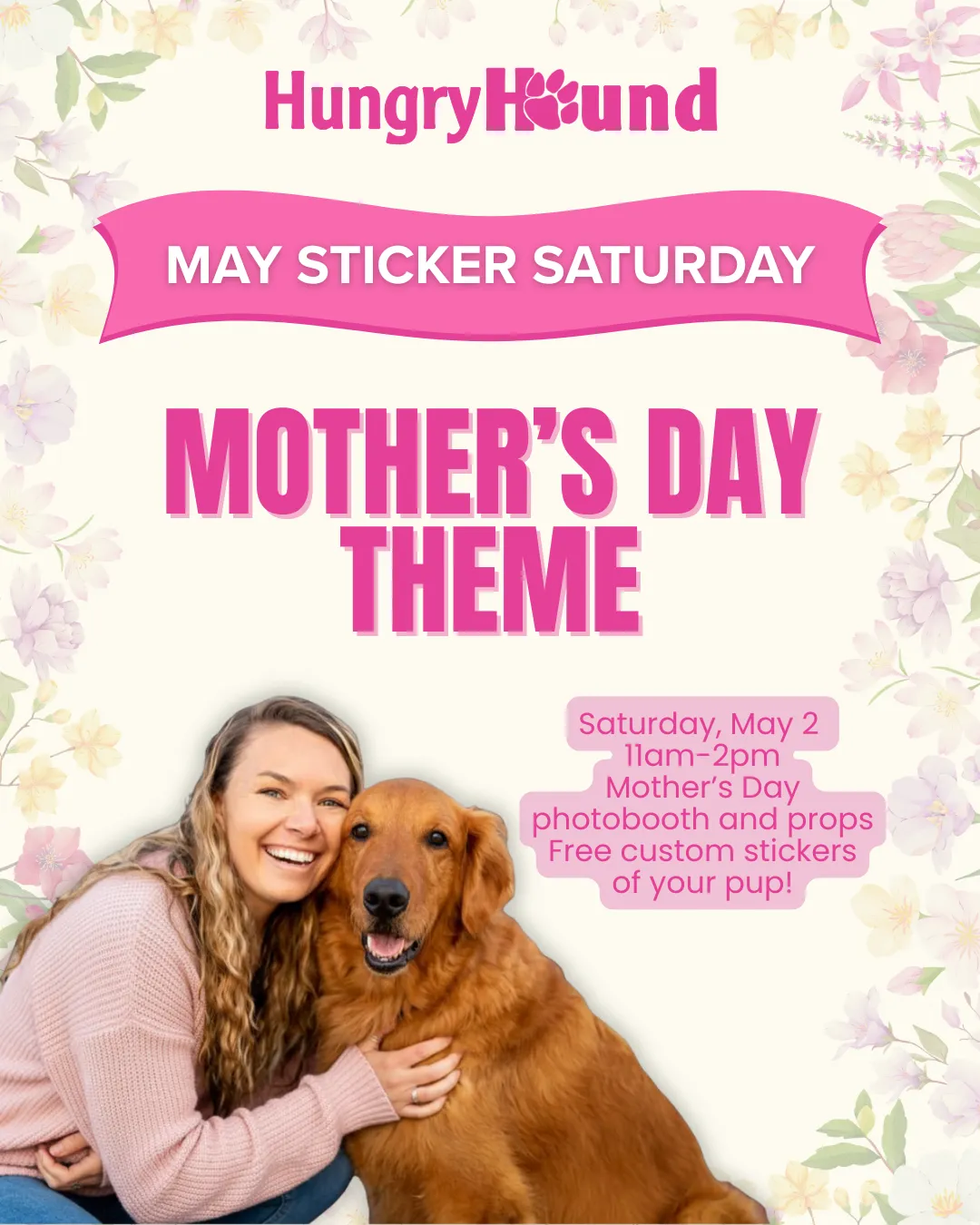 Image of Local Pet Event Hungry Hound's May Sticker Saturday Nearby