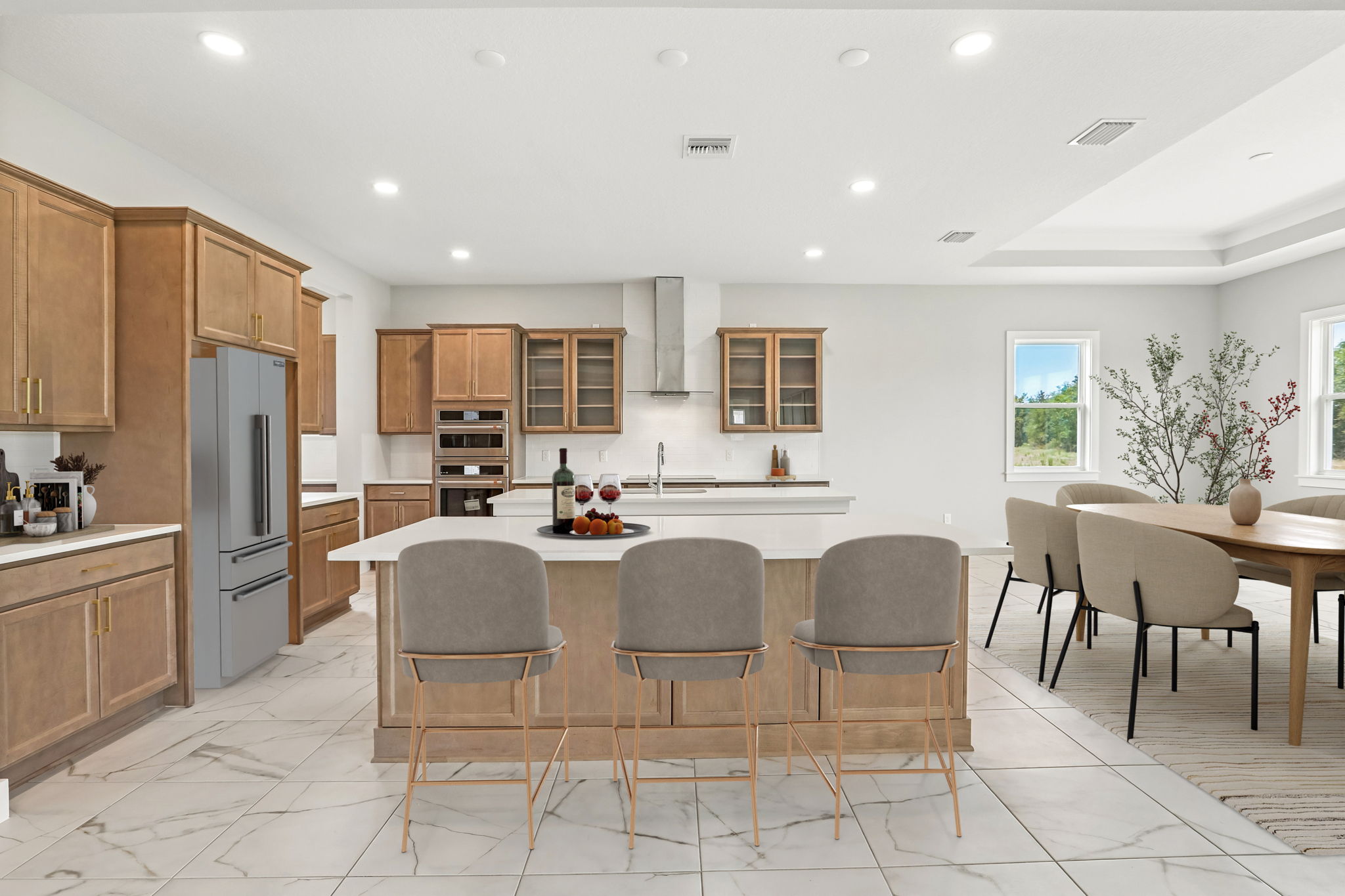 The Kitchen of a DRB Homes Sabal Home Plan at Serengeti in Spring Hill, FL. 