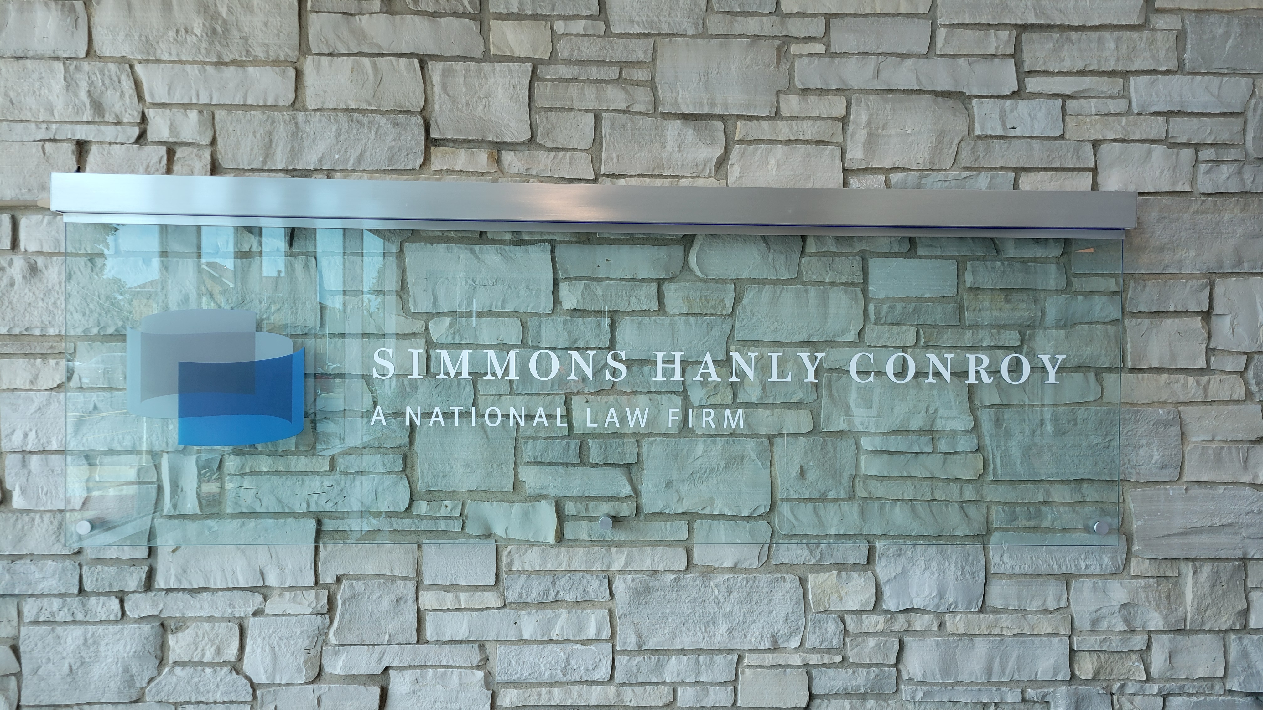 Signage at the Alton, Illinois Simmons Hanly Conroy Office 2026