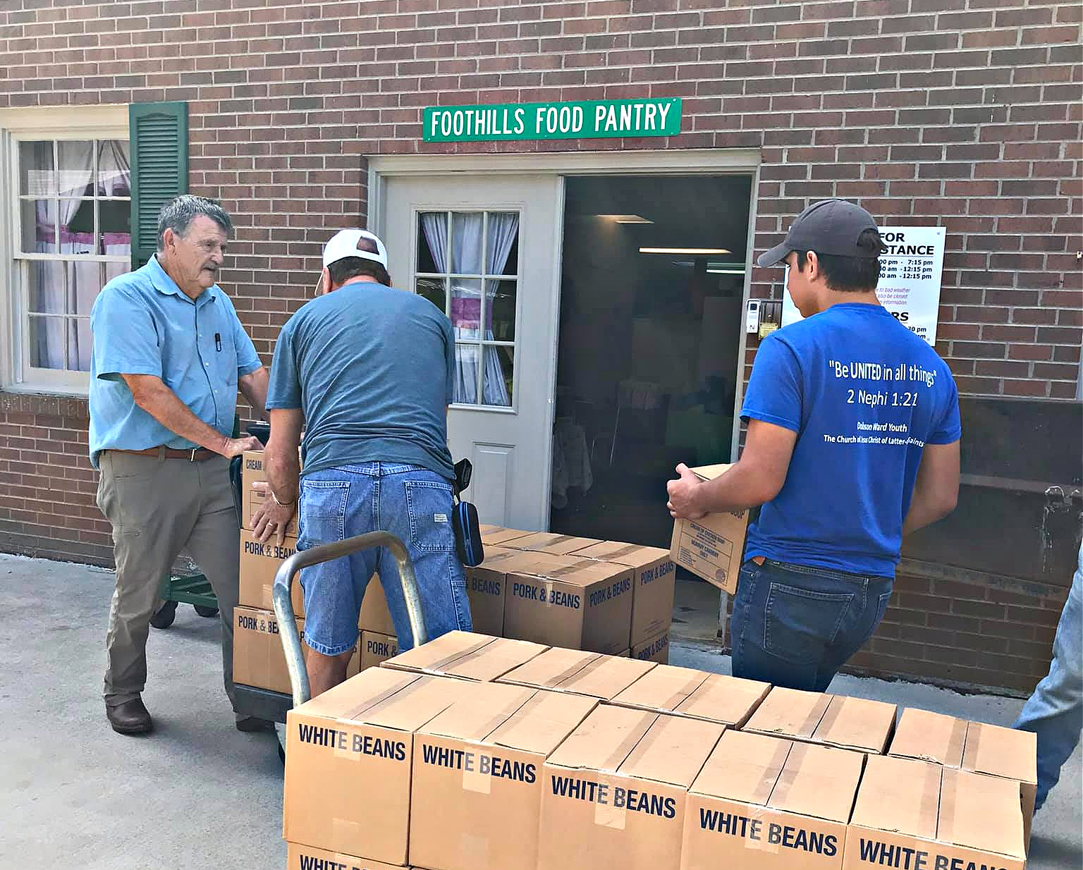Dobson church members had the opportunity to help deliver food to local food pantries.