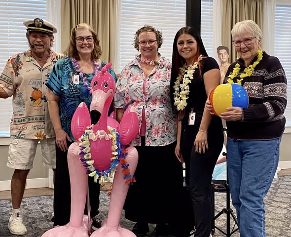 Just what we needed to help us get through this cold snap, a Luau dance party!