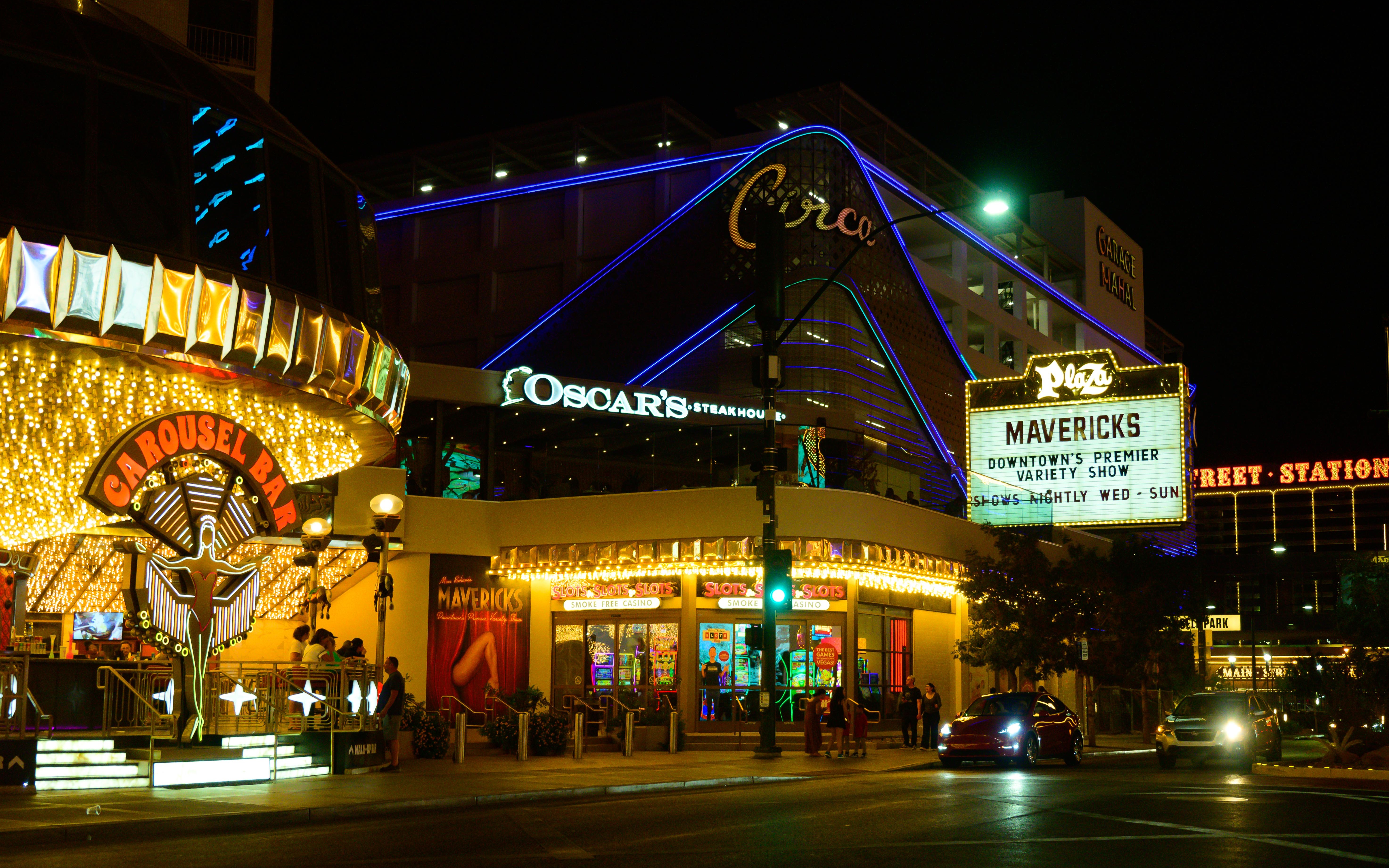 Mavericks is conveniently located at 1 N. Main Street, Las Vegas, NV, inside the Plaza Hotel & Casino.