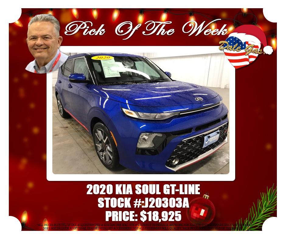 Happy Christmas Eve! It's Bobs Pre-Owened Pick of the Week. Test drive this 2020 Kia Soul GT at Bert Ogden Kia in Mission, and speak to a sales professional today! For more information call to 956-391-1570. Dale gas!