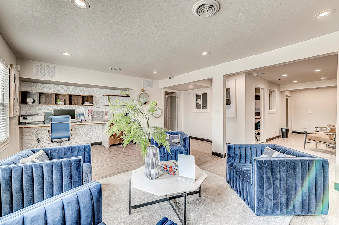 Clubhouse overview at Avia Lofts at Founders Road in Indianapolis, IN