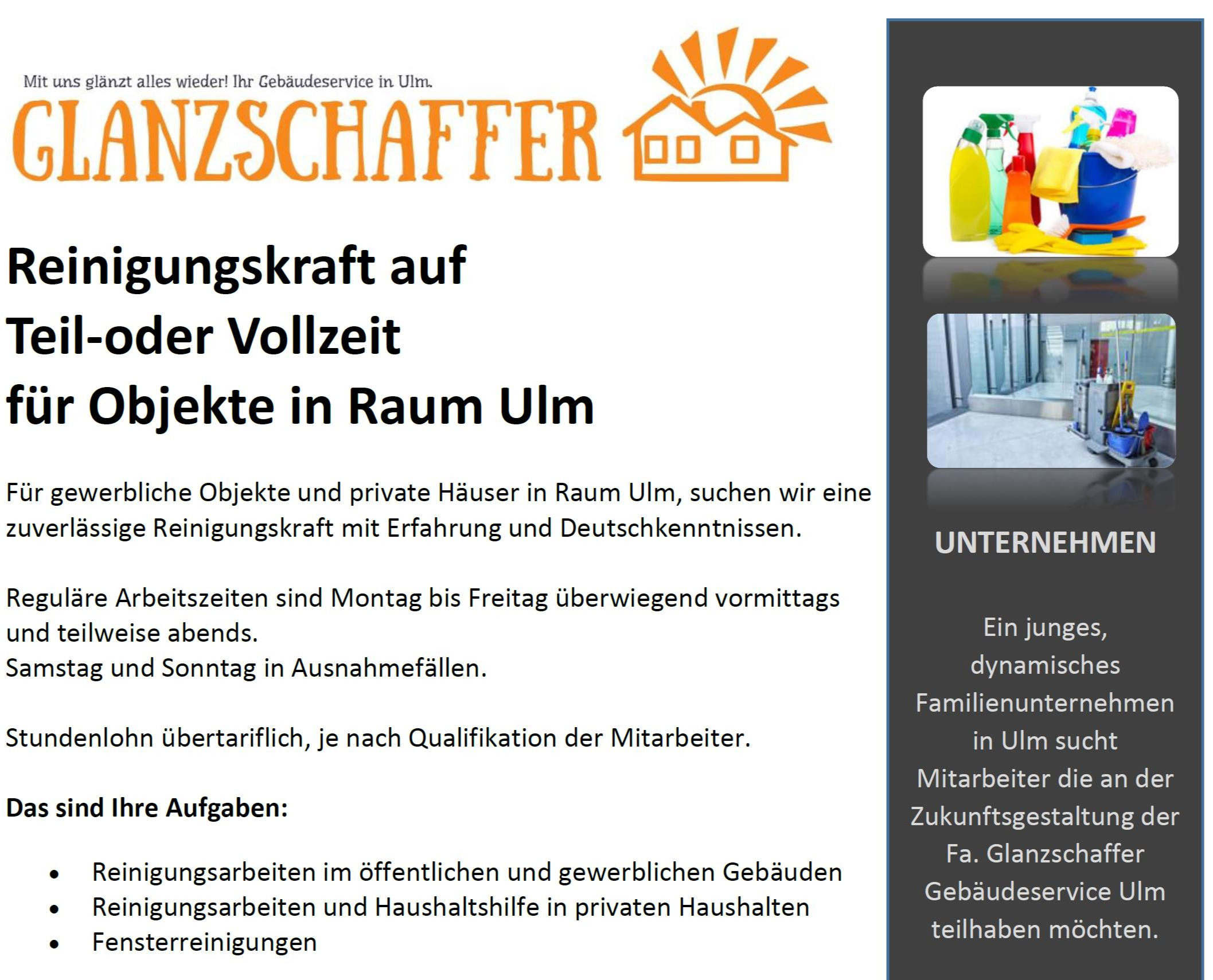 Glanzschaffer Gebäudereinigung Ulm, Weinbergweg 152 in Ulm