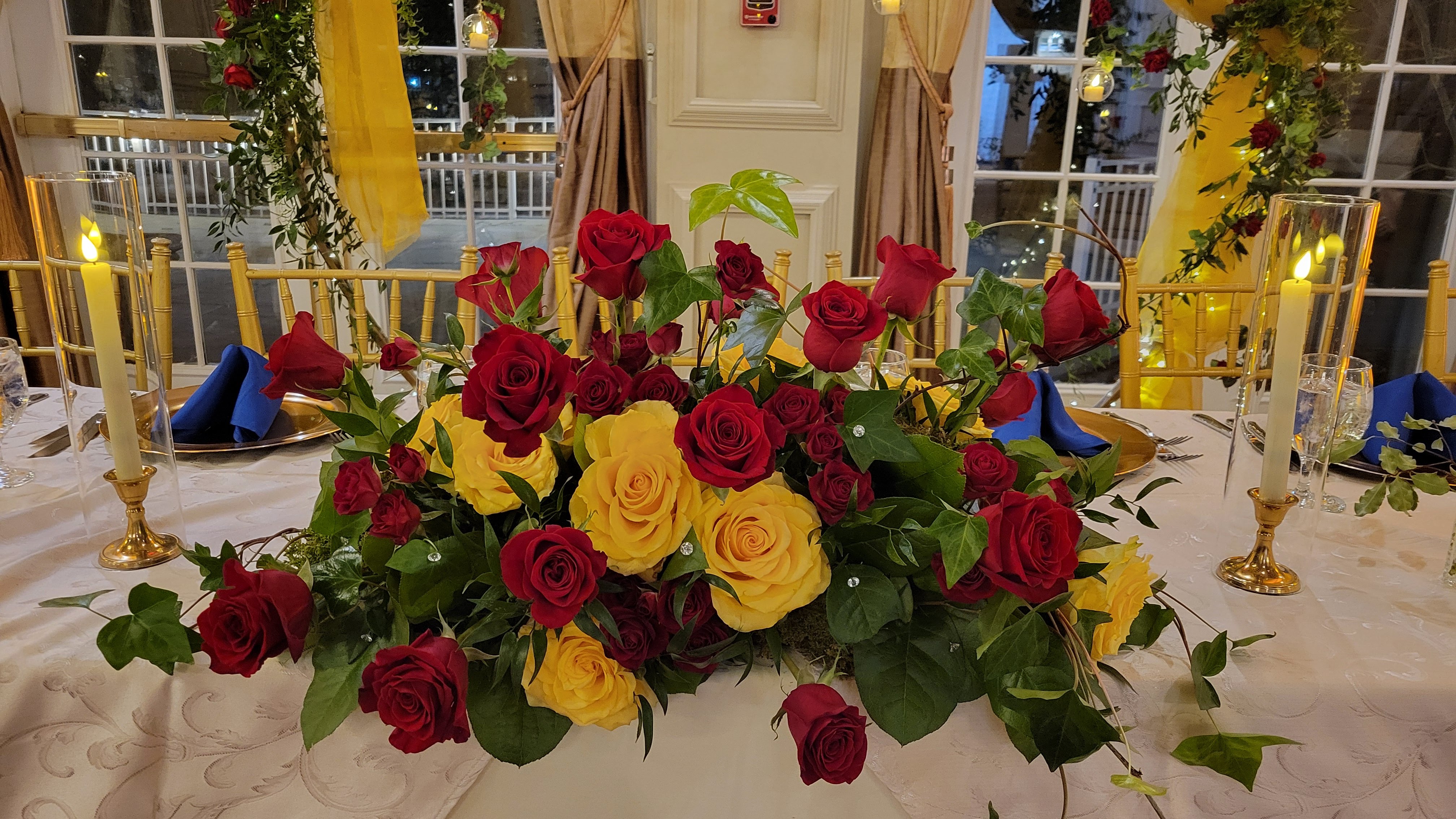 Beauty and The Beast themed Sweet Sixteen at The Hamlet Golf and Country Club, Commack, NY
