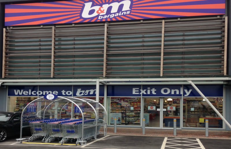 The exterior of B&M Roker Bargains store