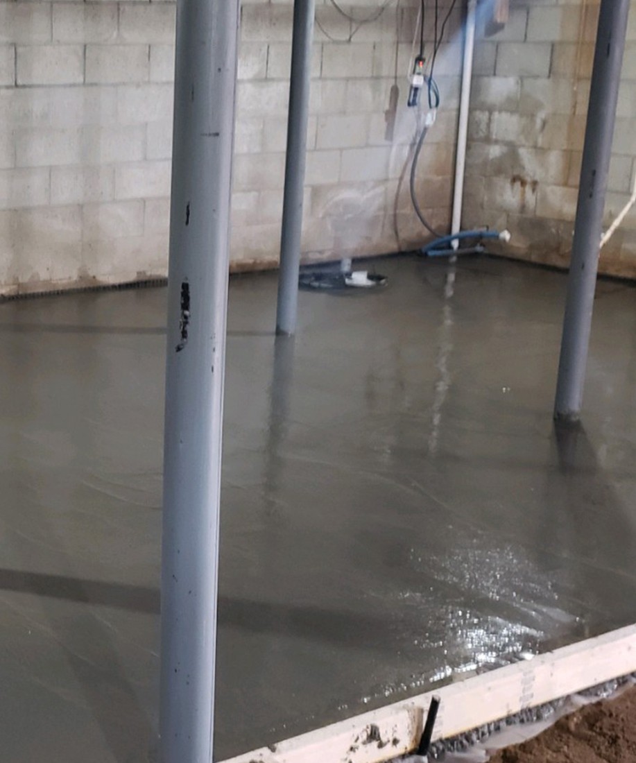 Concrete Floor & Wall Installation LeBlanc Basement Waterproofing Ashburnham (978)868-7619