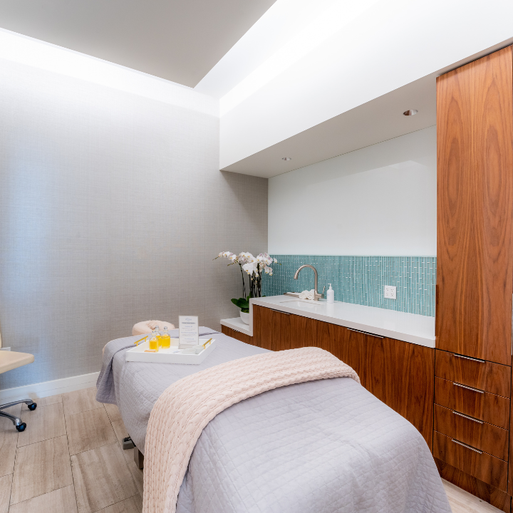 Interior of the private massage rooms at AquaVie Fitness + Wellness Center.