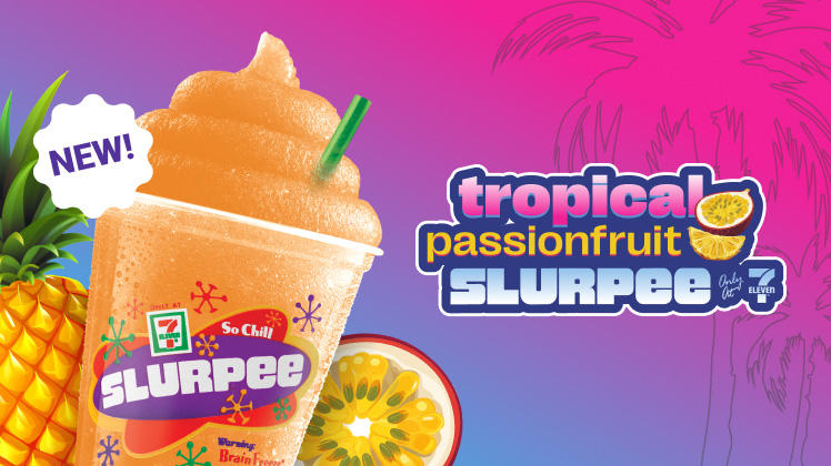 Tropic it like it’s hot! Our NEW Tropical Passionfruit Slurpee is like summer in every sip! Yum!