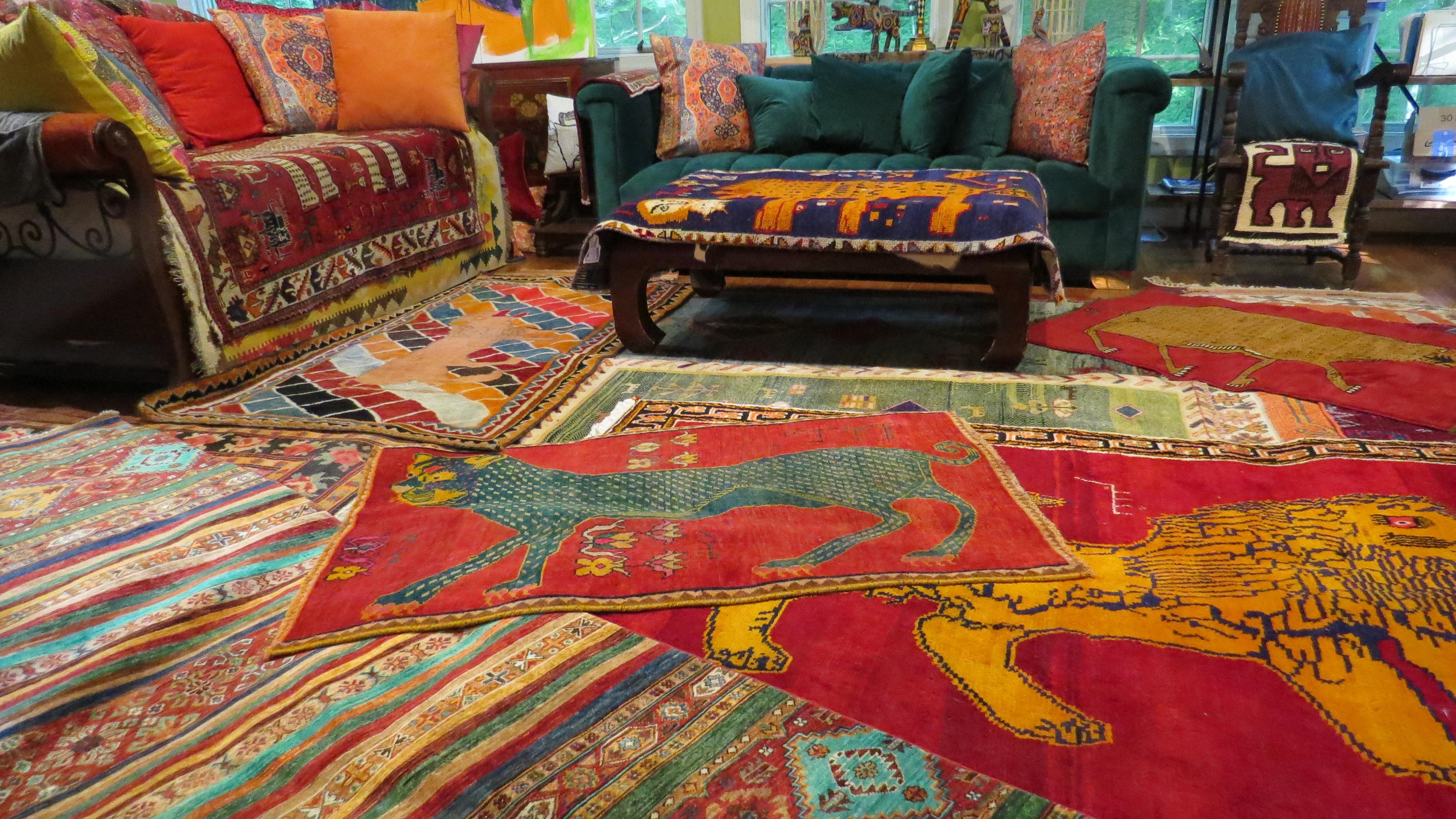 Authentic Persian Lion Rug from Fars - Collector's Rug
