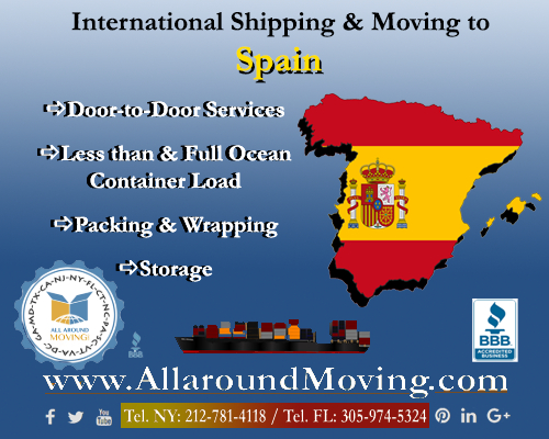 International Shipping & Moving to Spain www.AllaroundMoving.com