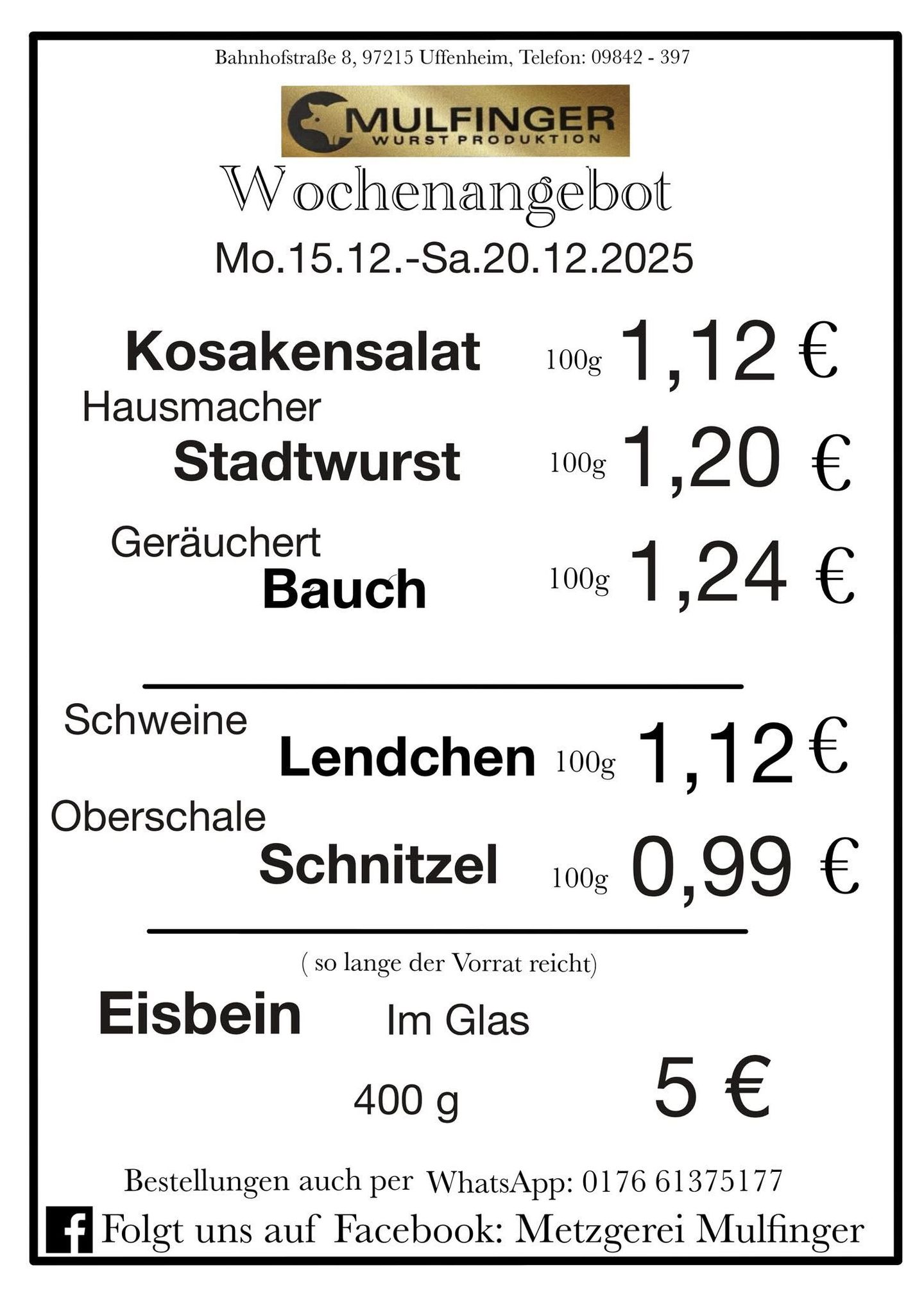 Bilder Metzgerei Dürr Inh. Friedrich Mulfinger