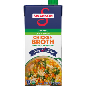 Swanson® 100% Natural Low Sodium Organic Chicken Broth, 32 oz Carton (12 Pack) featured image