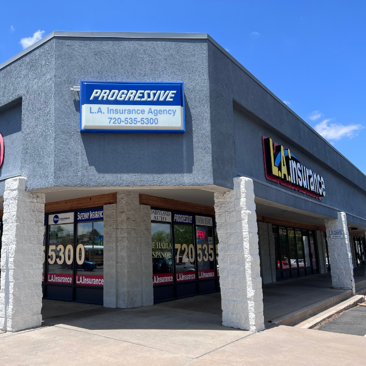 Exterior of the L.A. Insurance Agency located at 15271 East Mississippi Ave. in CO