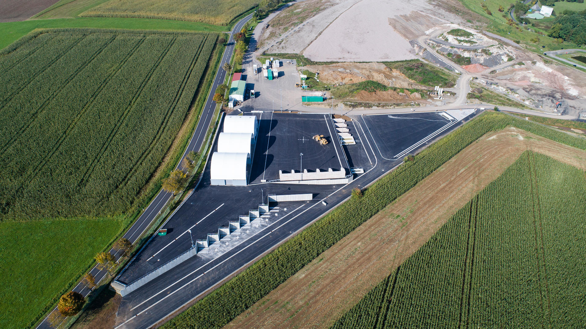 Luftbild Deponie und Recyclingzentrum Leimrieth