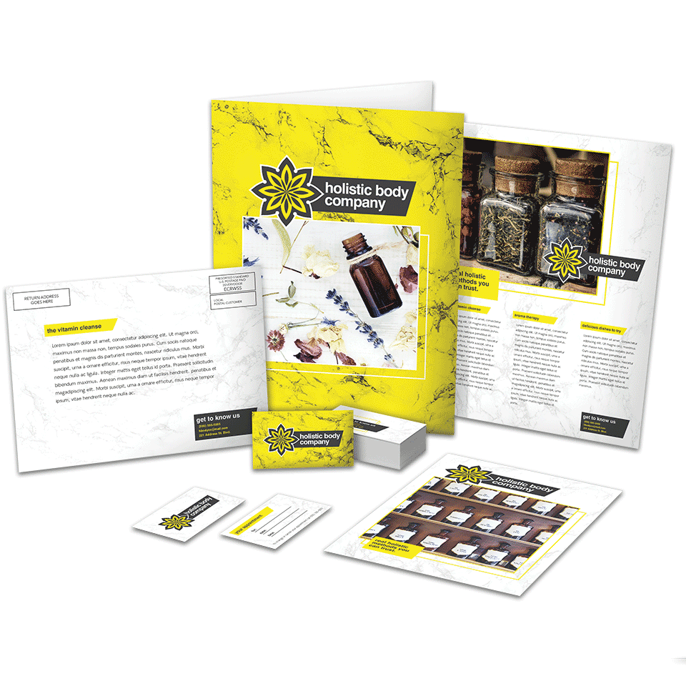 marketing materials printed for a business