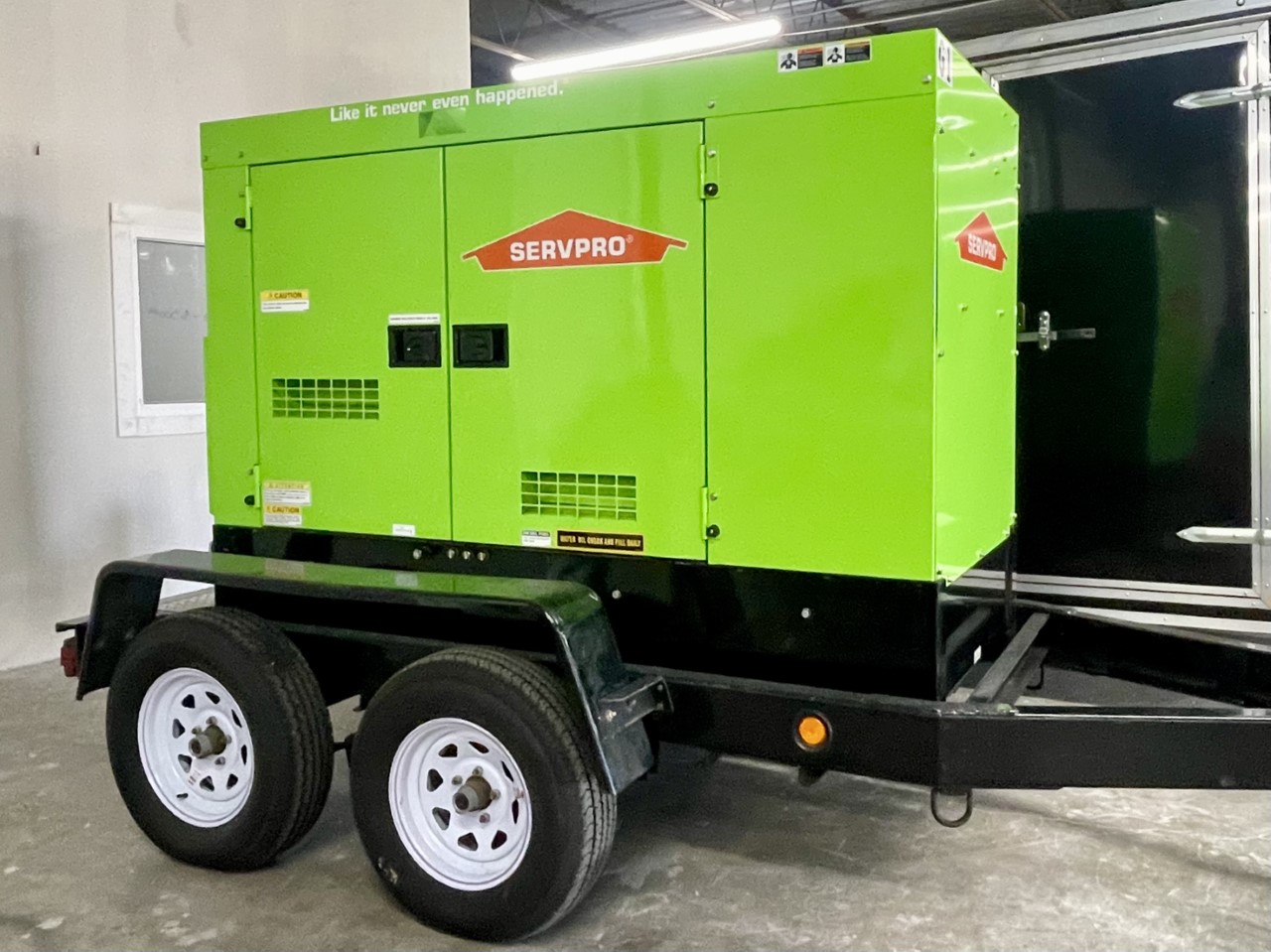 Power generator allows up to set up and assist if and when power is an issue. SERVPRO is prepared for any disaster, any time.