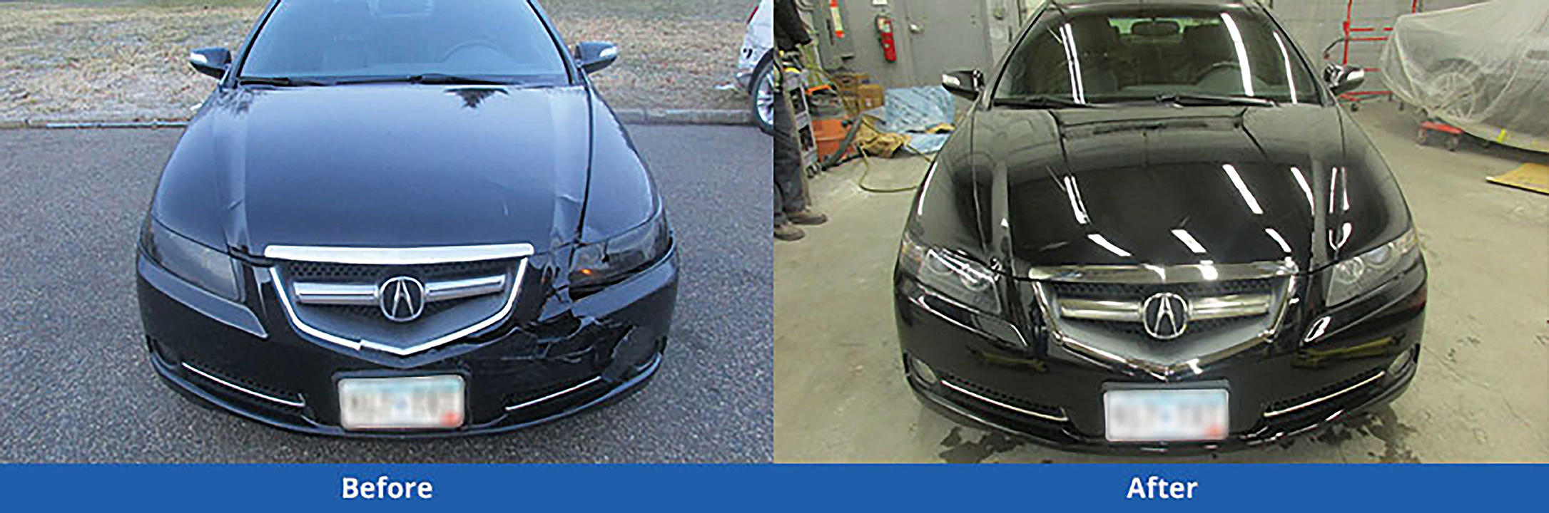 Advanced Collision Repair can improve your vehicles appearance by buffing the dents and adding a new coat of paint.