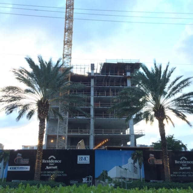 Residence Inn #Hotel Construction Sunny Isles Florida