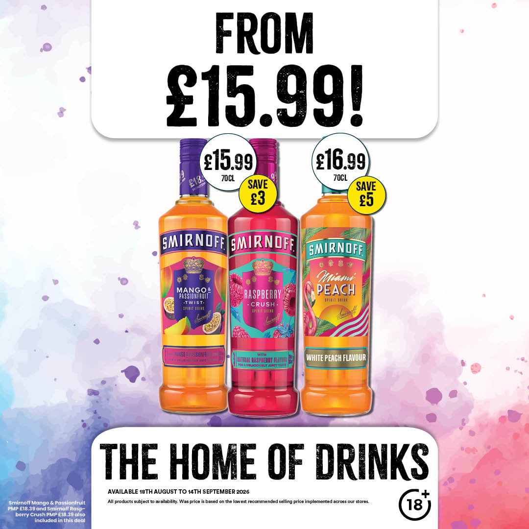Spirits From &pound;15.99