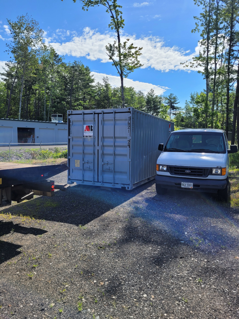 Moved one of our 20 ft storage container from one place to another in Saco, ME 