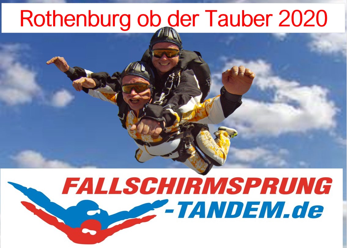 Fallschirmspringen in Rothenburg ob der Tauber als Tandemsprung