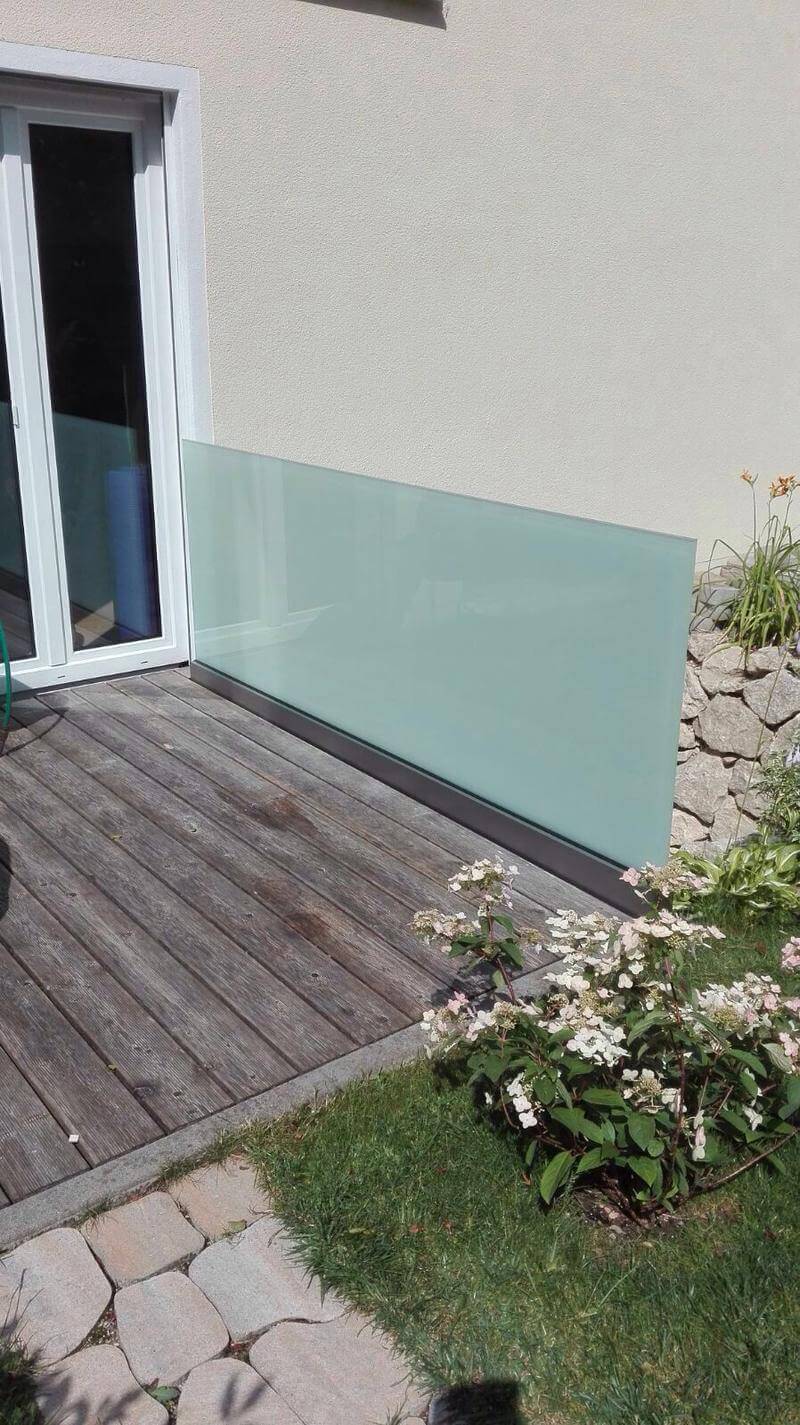 Glaswand Balkon - Glas im Außenbereich - Glaserei Schaubeck GmbH München