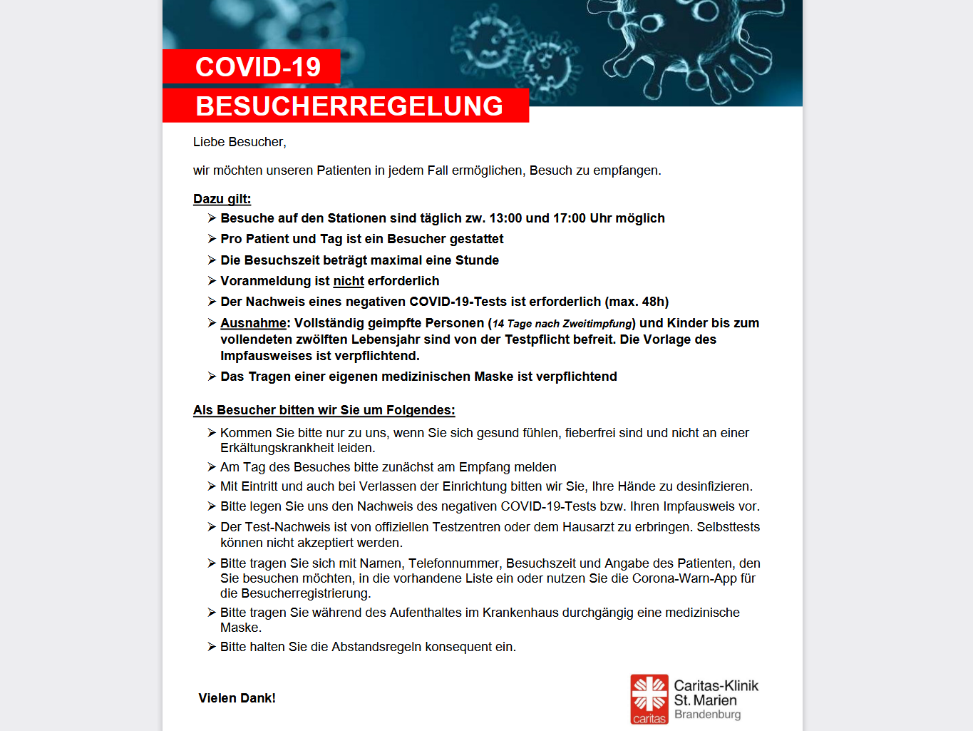 Caritas-Klinik St. Marien Brandenburg, Bergstraße 1-3 in Brandenburg an der Havel