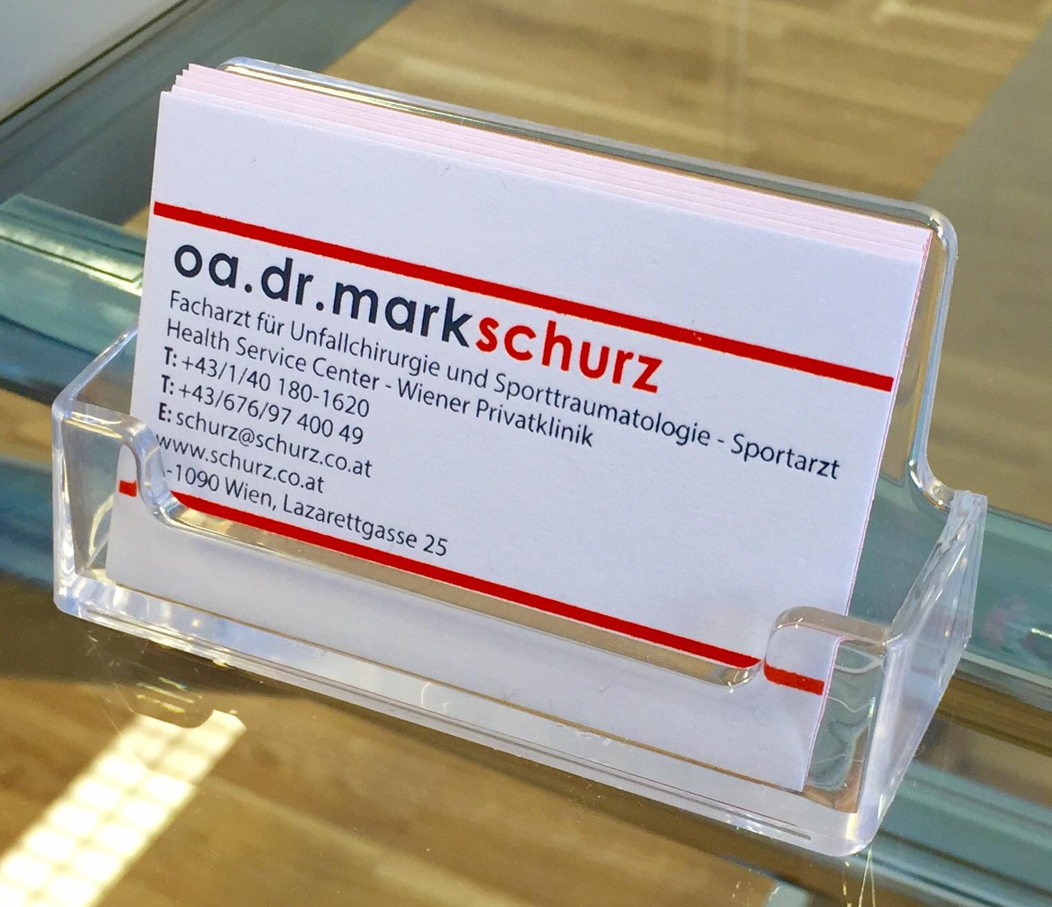 Dr. Mark Schurz, Lazarettgasse 25/1/Top2 in Wien