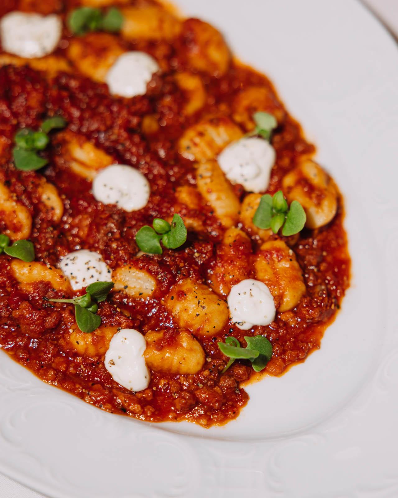 Bolognese sauce made with braised beef