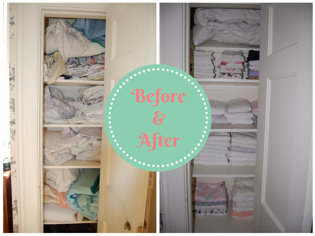 Linen Closet Before & After