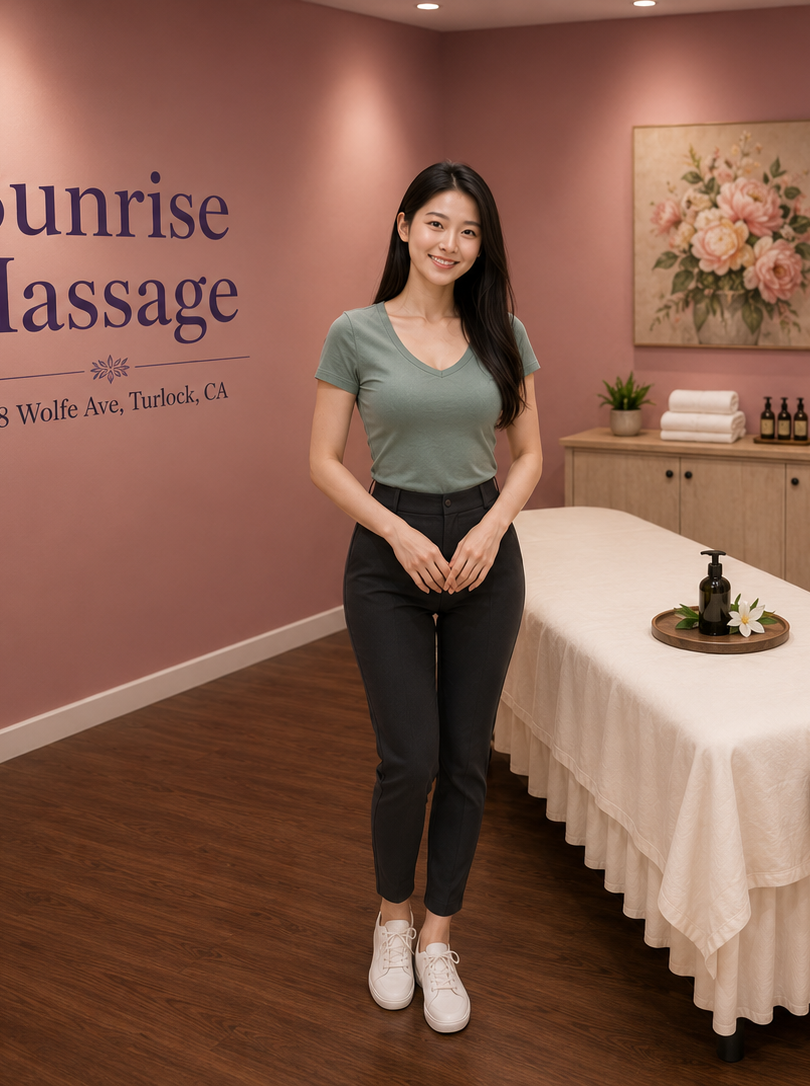 Sunrise Massage shop photo in Turlock, CA, showing the massage spa environment for local customers looking for massage near me, body massage, deep tissue massage, and relaxing massage services.