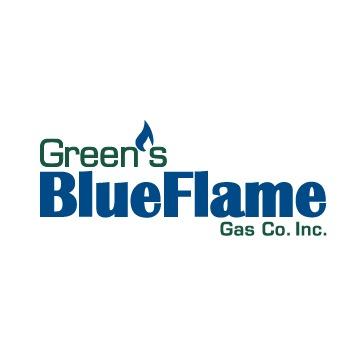 Green's Blue Flame Gas Logo