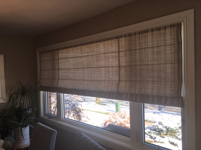 Roman Shade Budget Blinds of Port Perry Blackstock (905)213-2583