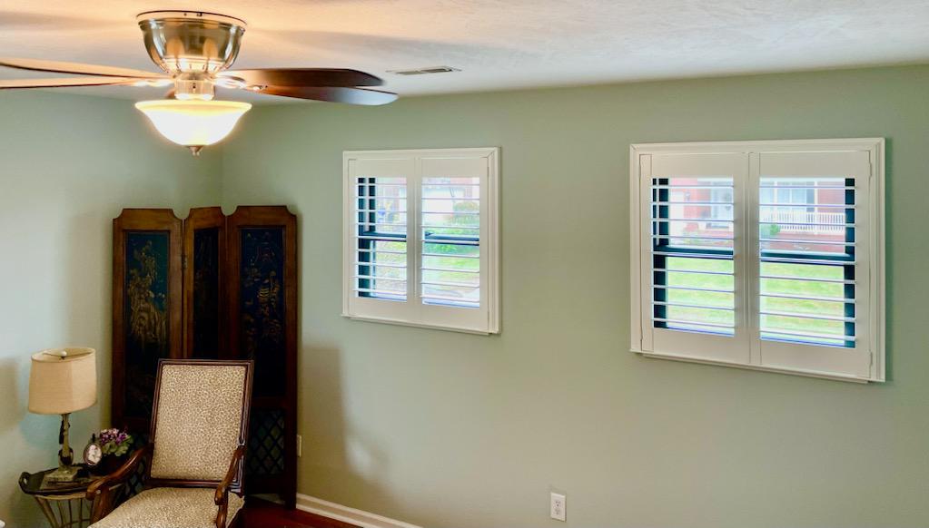 No matter what size your windows are, we can create Shutters to match! In this Knoxville living spac Budget Blinds of Knoxville & Maryville Knoxville (865)588-3377